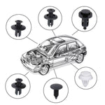 Remaches de Plástico para Auto | 100 Clips de Sujeción Universales para Parachoques y Molduras + REGALO