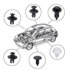 Remaches de Plástico para Auto | 100 Clips de Sujeción Universales para Parachoques y Molduras + REGALO