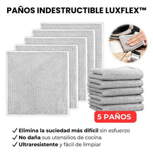 LuxFlex™ Paños de Virutilla Indestructibles - Pack 5 Unidades