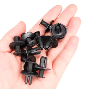 Remaches de Plástico para Auto | 100 Clips de Sujeción Universales para Parachoques y Molduras + REGALO