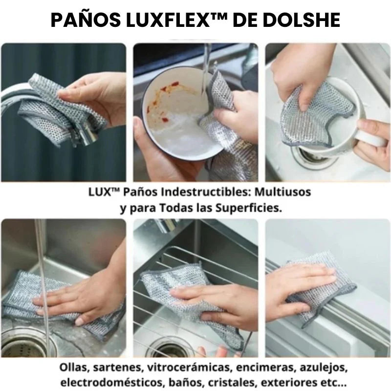 LuxFlex™ Paños de Virutilla Indestructibles - Pack 10 Unidades