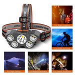 🔦La Linterna Todo Terreno Multiusos Premium Linterna de Cabeza Frontal con luces LED - 🚨