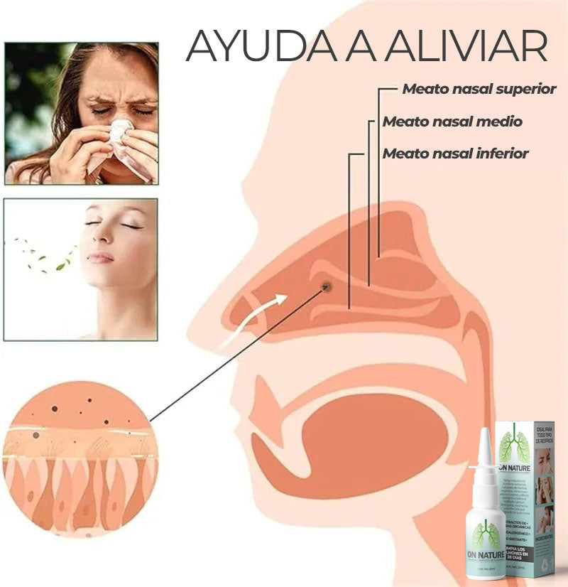 OnNature™ - Spray de limpieza del sistema respiratorio